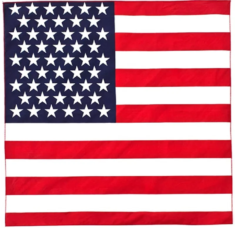 120 ct American Flag Pattern Bandanas - Pack of 120