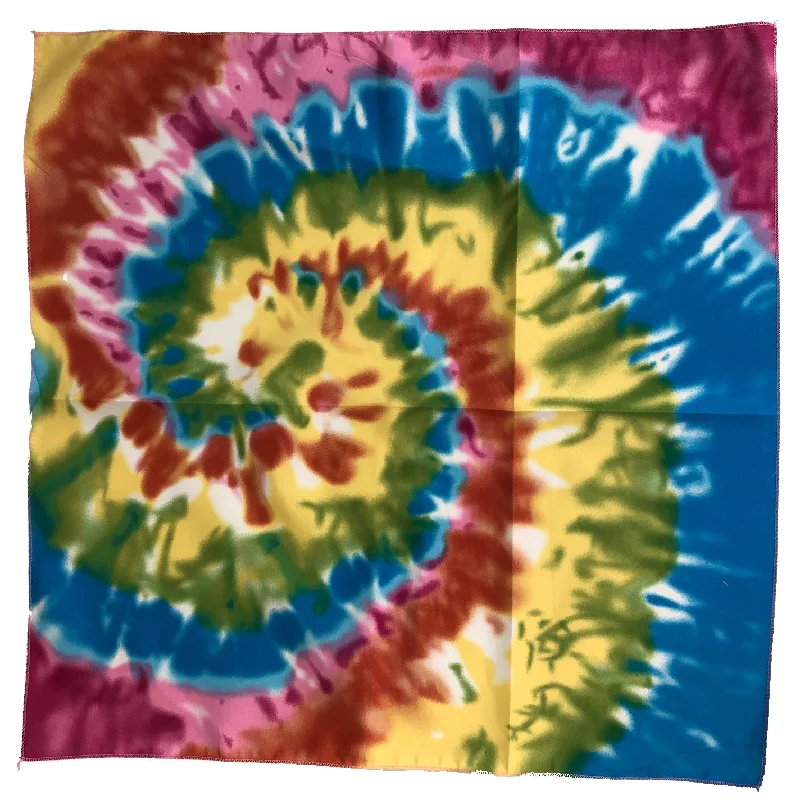 120 ct Tie Dye Pattern Cotton Bandanas - Pack of 120