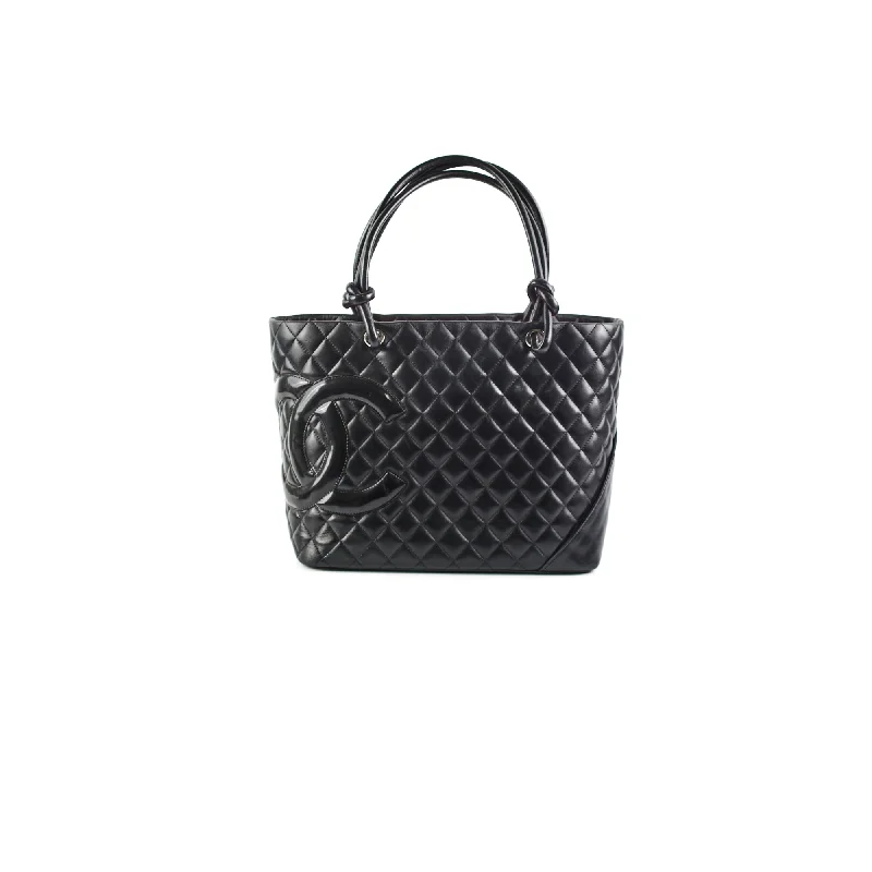 Chanel Cambon Black Lambskin Tote