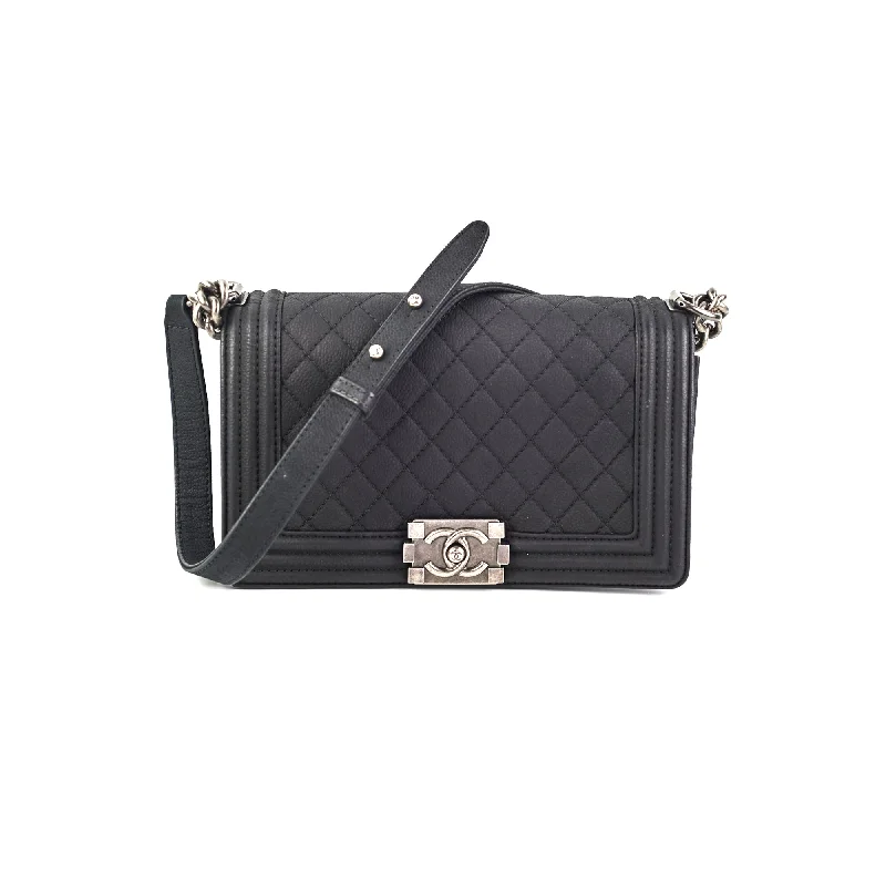 Chanel Old Medium Boy Black