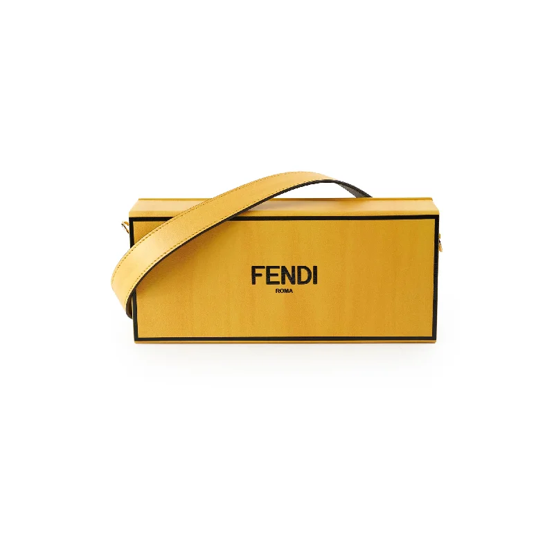 Fendi Horizontal Box Shoulder Bag Yellow