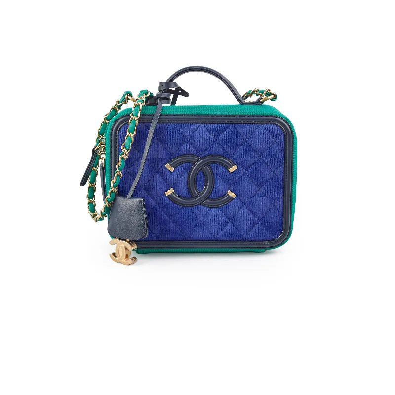 Chanel Filgree Medium Vanity Green/Blue