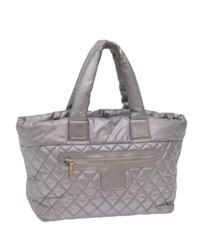 Silver Patent Leather Cococoon Hand Bag