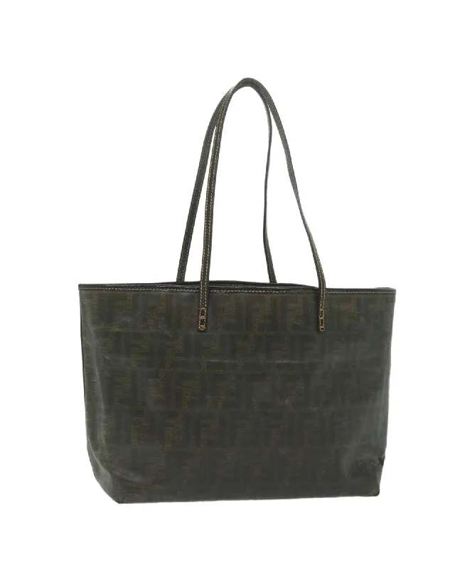 Zucca Canvas Tote Bag in Brown by Fendi