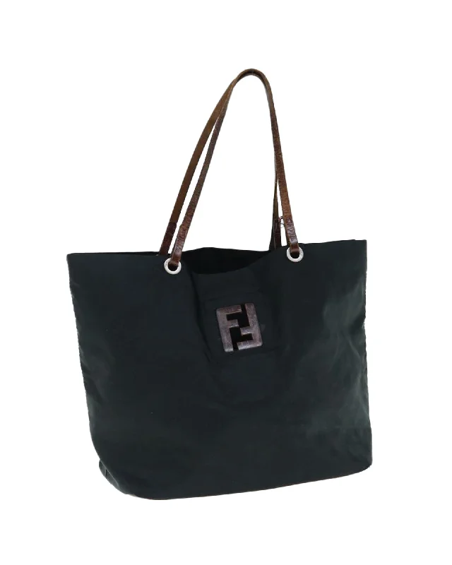 Black Nylon Tote Bag - Authentic Fendi