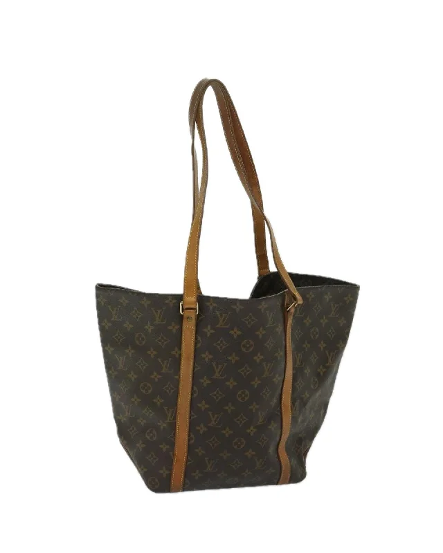 Monogram Canvas Tote Bag with Shoulder Strap - Used