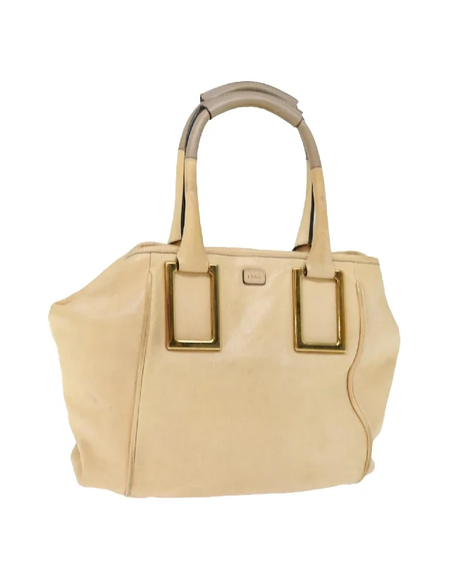 Leather Beige Hand Bag by Chloe Etel