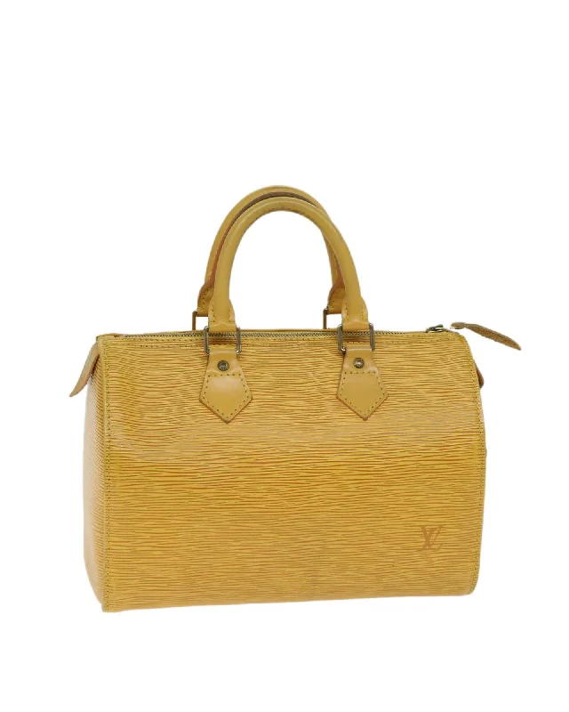 Epi Leather Speedy Hand Bag in Tassili Yellow - Pre-owned