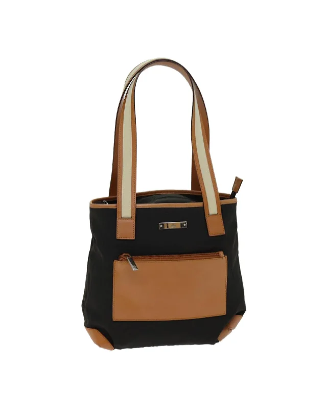 Canvas Brown Tote Bag with Handles and Serial No