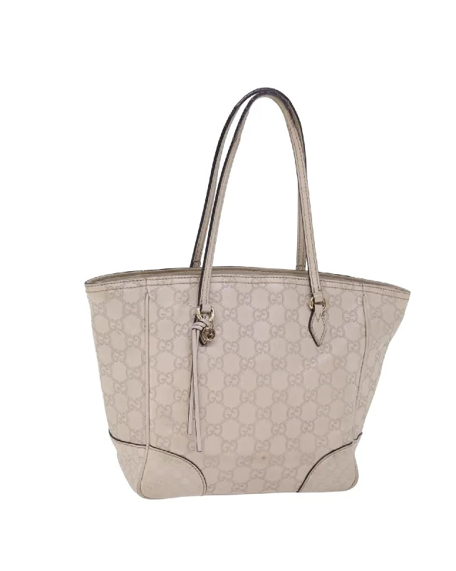 Beige GG Canvas Tote Bag with Handle