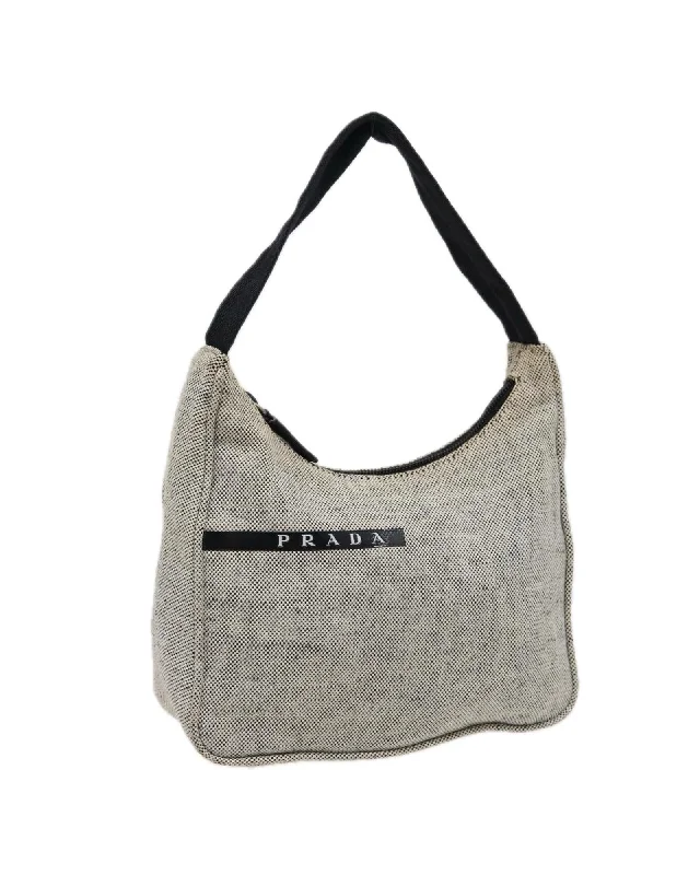 Canvas Gray Sports Hand Bag by Prada