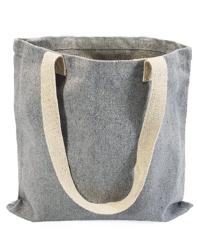 96 ct Recycled Canvas Flat Tote Bag / Basic Book Bag - By Case