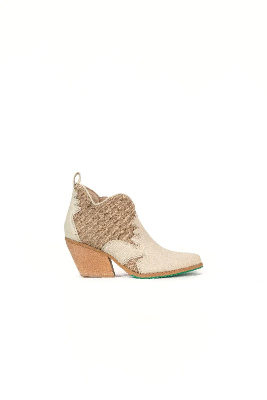 Sustainable Atlantis Vegan Ankle Boots Beige