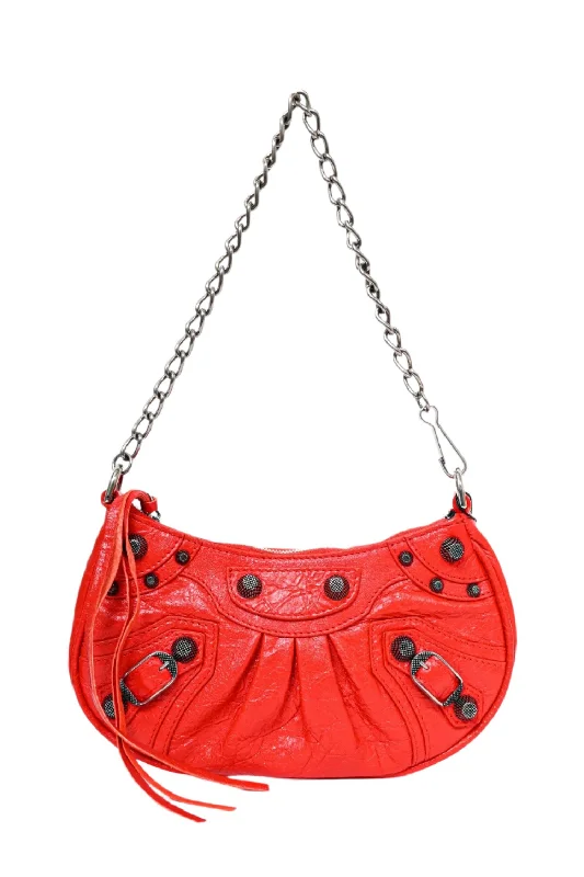 Balenciaga Red Leather Le Cagole Mini