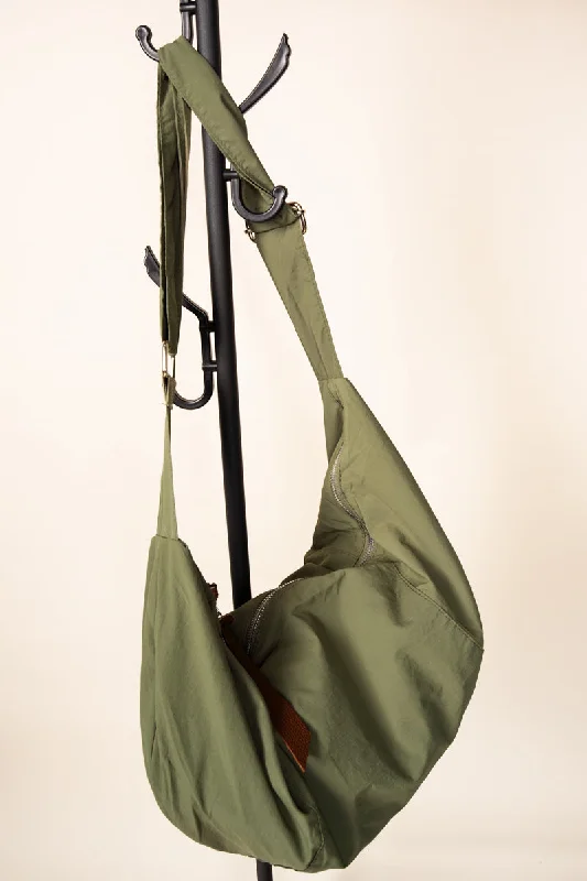 Around The World Large Olive Chest Bag