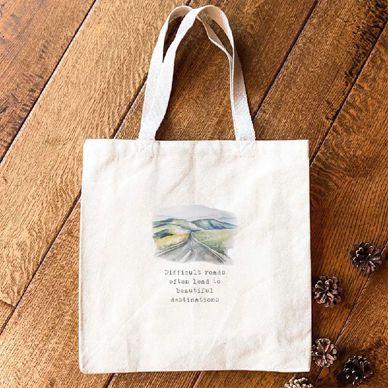 Beautiful Destinations Watercolor - Canvas Tote Bag