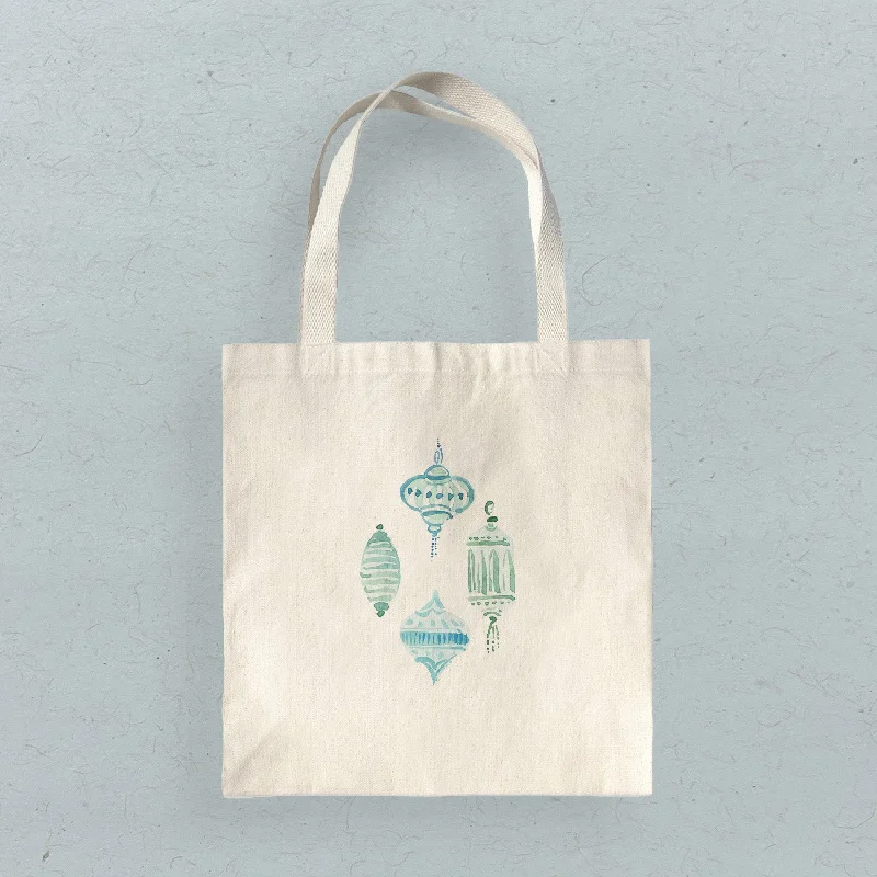 Blue Ornaments - Canvas Tote Bag