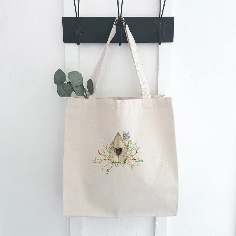 Budding Birdhouse - Canvas Tote Bag