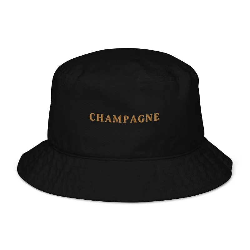 Champagne - Organic Cotton Embroidered Bucket Hat