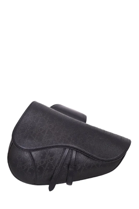 Christian Dior Homme 2021 Black Oblique Saddle Bag