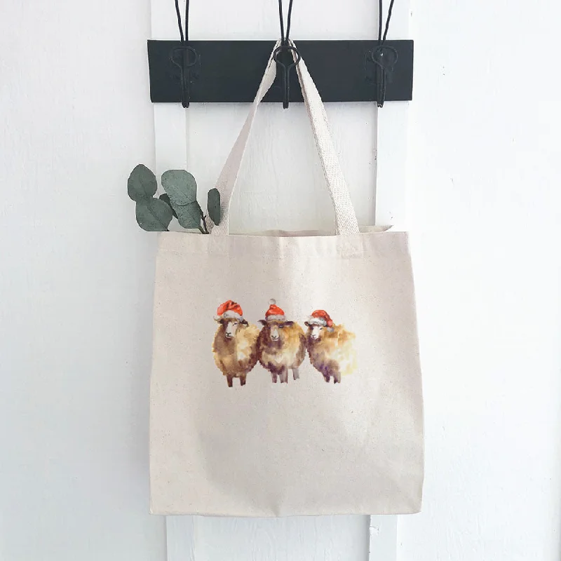 Christmas Sheep - Customizable Canvas Tote Bag