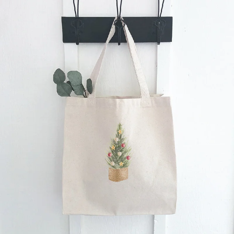 Christmas Tree Basket - Canvas Tote Bag