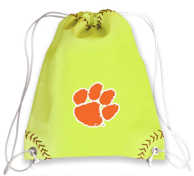 Clemson Tigers Softball Drawstring Bag