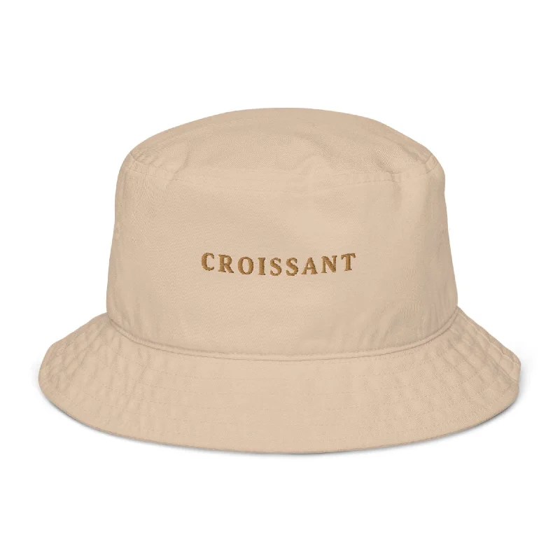 Croissant - Organic Cotton Embroidered Bucket Hat