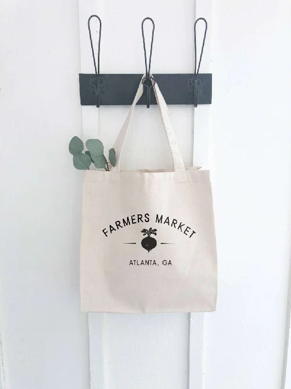 Farmers Market with City and State - Canvas Tote Bag