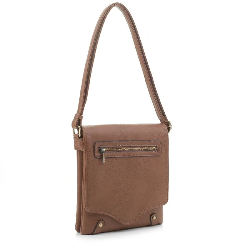 DSC31184LK  Zipper Pocket Flap Over Concealed Carry Crossbody