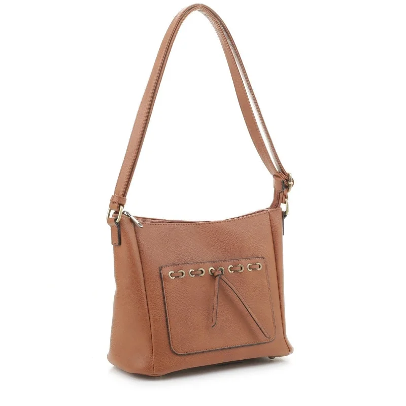 DSC31187LK Woven Detail Concealed Carry Crossbody