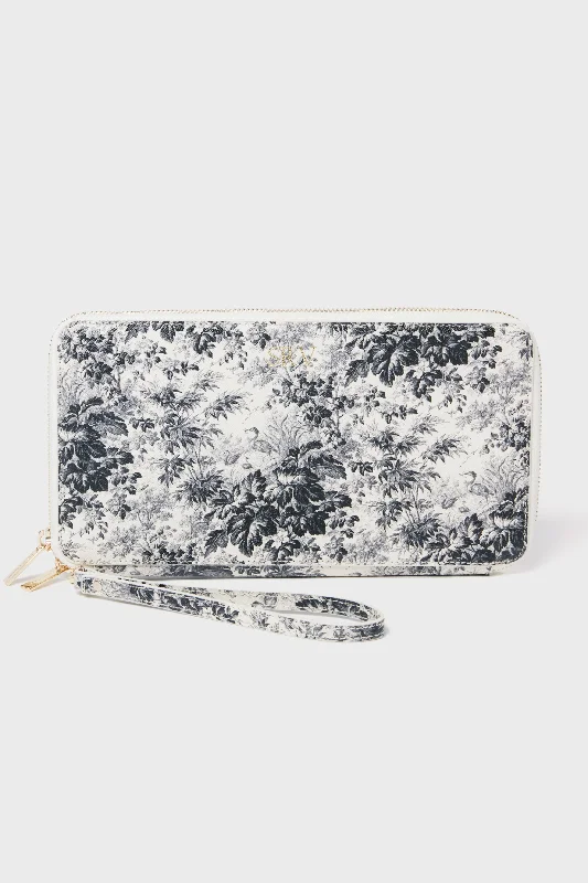 Noir Cypress Toile Travel Wallet