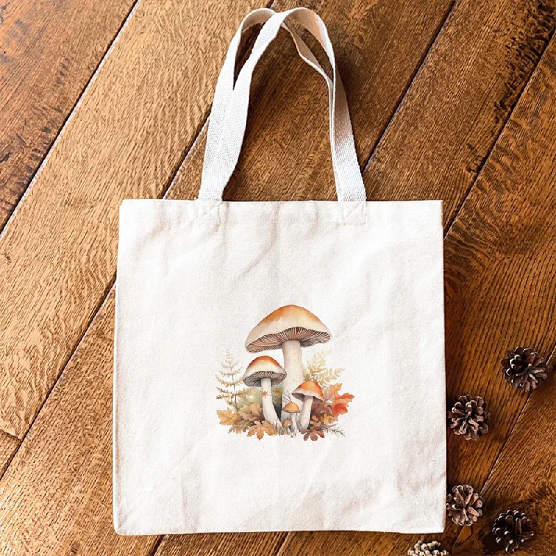 Fall Forest Mushrooms - Canvas Tote Bag