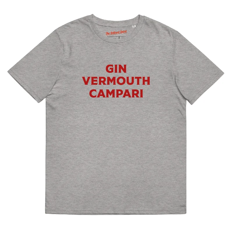 Gin Vermouth Campari - Organic Cotton T-shirt