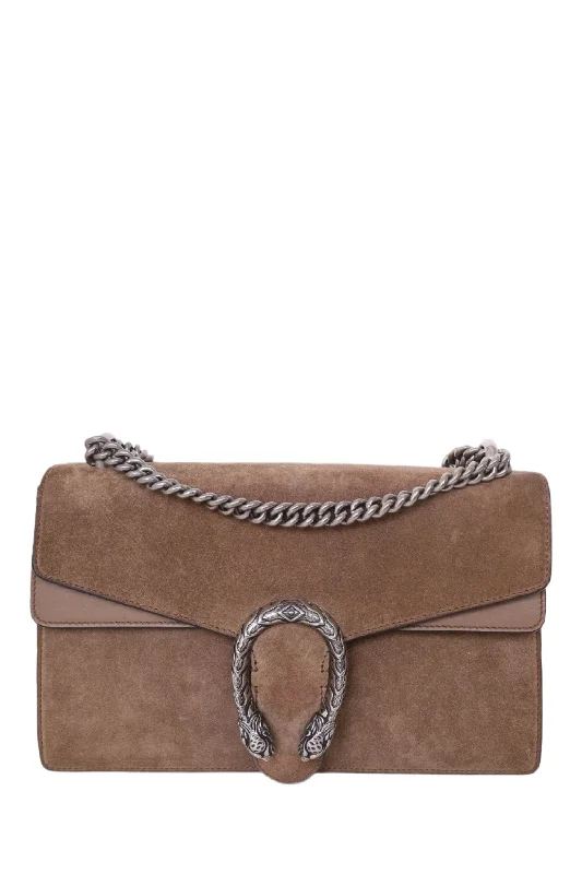 Gucci Brown Suede Medium Dionysus Shoulder Bag