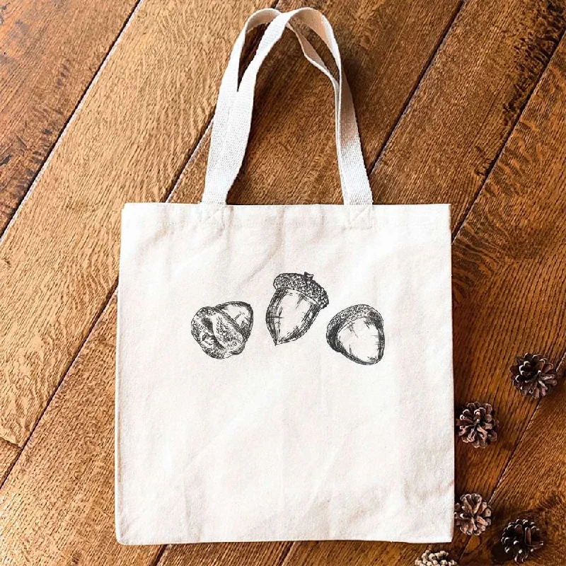 Hand Drawn Acorns - Canvas Tote Bag