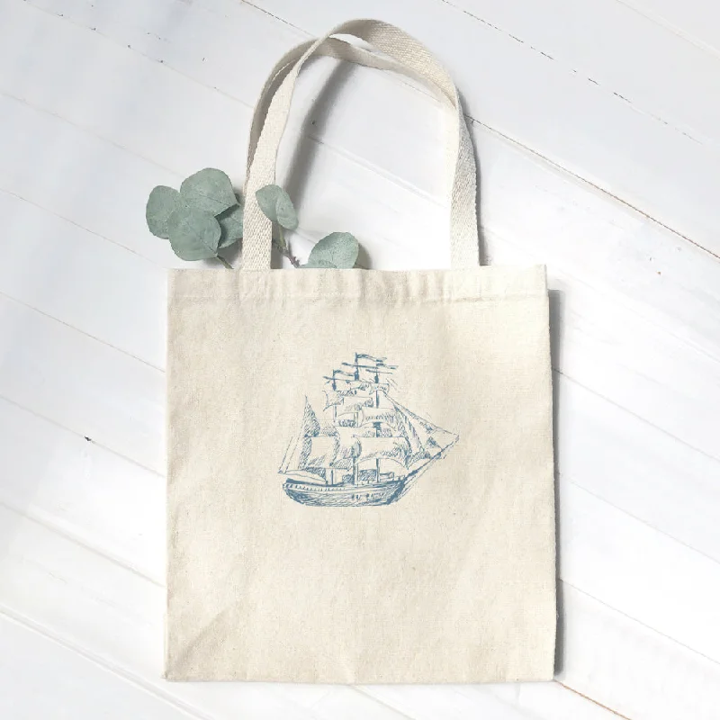 Hand Drawn Ship - Canvas Tote Bag