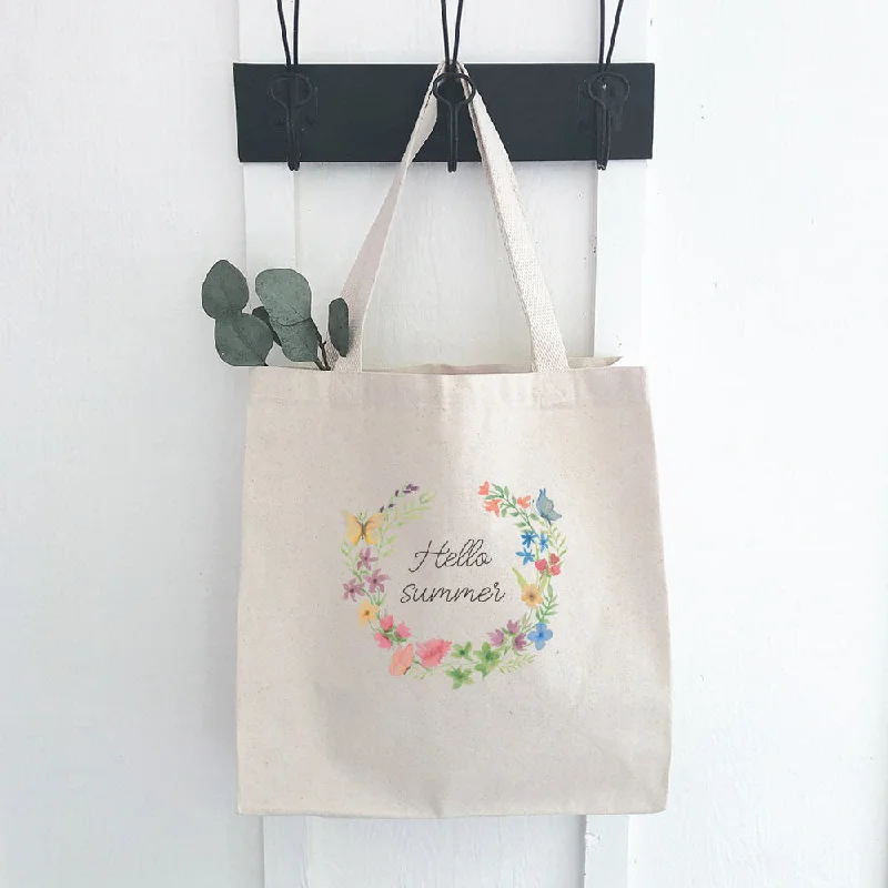 Hello Summer Wreath - Canvas Tote Bag