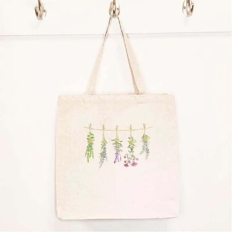 Herbs on a Line - Canvas Tote Bag