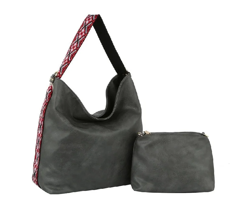 HG0121 2-in-1 Hobo Fashion Bag with Aztec Print Handle