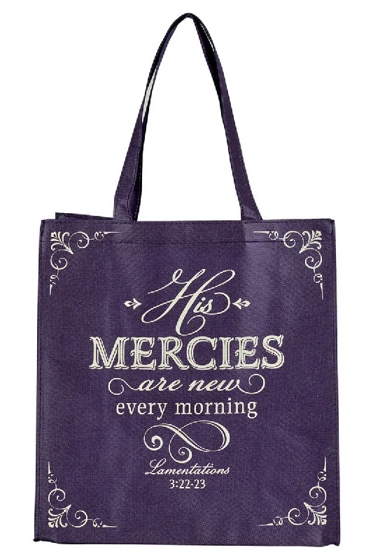 His Mercies Are New Amethyst  Tote Bag