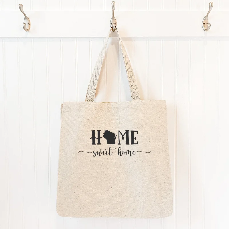 Home Sweet Home (with State) - Canvas Tote Bag