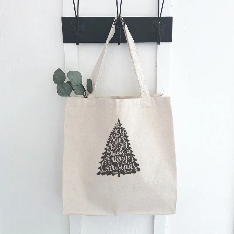 Joy Christmas Tree - Canvas Tote Bag