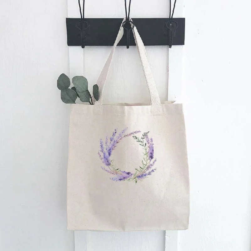 Lavender Wreath - Canvas Tote Bag