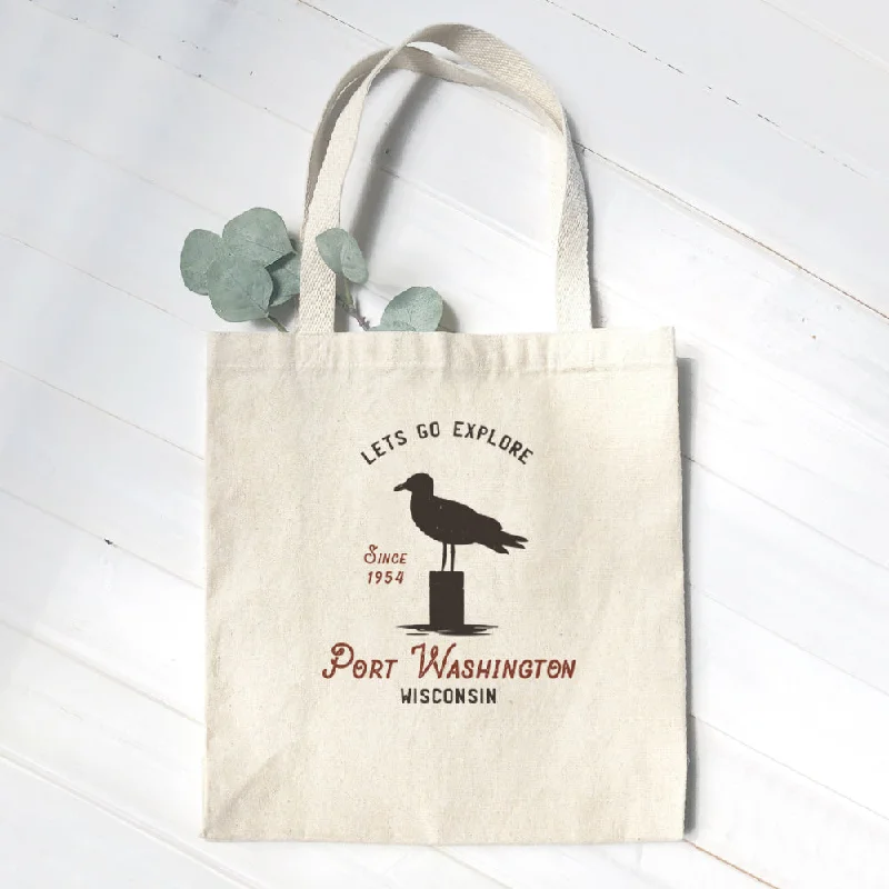 Let's Go Explore w/ City and State - Canvas Tote Bag