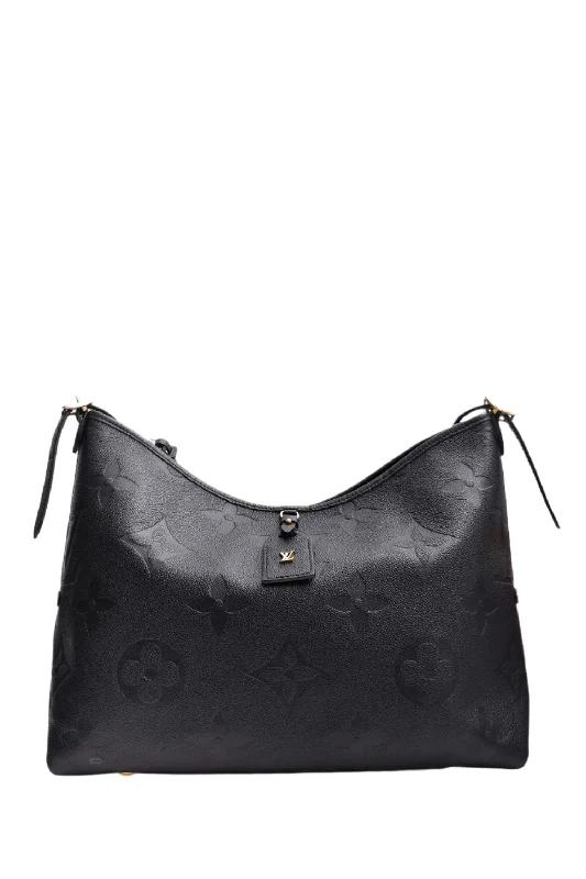 Louis Vuitton Black Empreinte Carryall MM Shoulder Bag