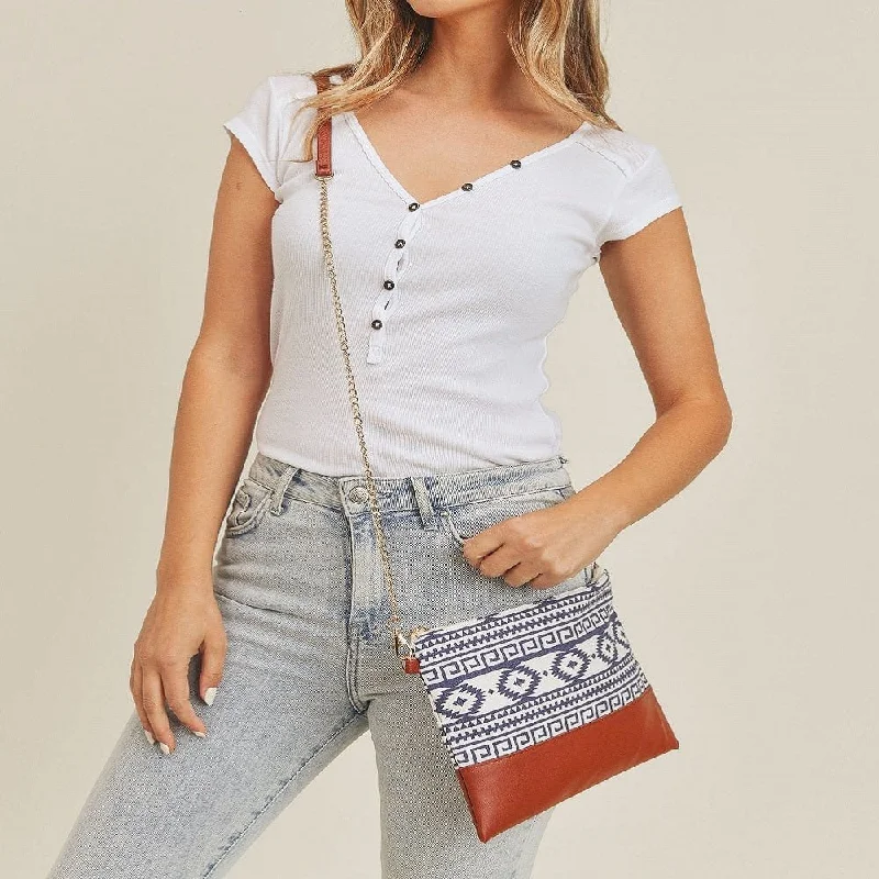 MB0141 Aztec Crossbody & Wristlet Bag