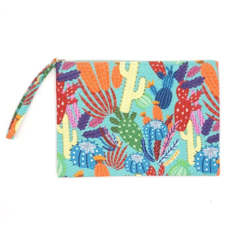 MP0135 Multi-Color Cactus Pouch/Make-up Bag