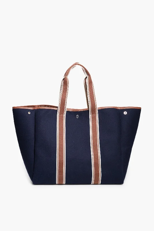 Navy Traversee L Flannel Cruise Tote