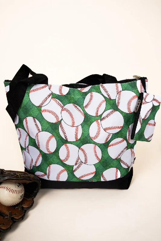 Bases Loaded with Black Trim Tote Bag